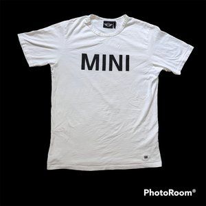 Mini Cooper Graphic Branded White Mens Tee